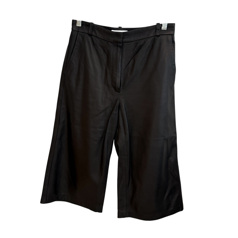 & Other Stories black leather culottes size 4